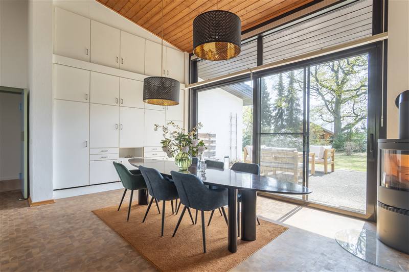 Kamin und Sitzbereich